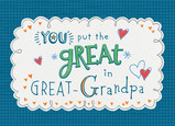Great Grandpa Lettering 7x5 Folded Card