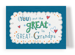 Great Grandpa Lettering 7x5 Folded Card