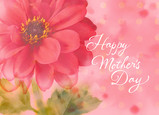Pink Mother's Day Flower 7x5 Folded Card