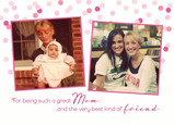 Then and Now Mom Photos 7x5 Folded Card
