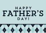 Argyle Father's Day 7x5 Folded Card