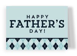 Argyle Father's Day 7x5 Folded Card