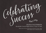 Handlettering Grad Invitation 7x5 Flat Card