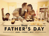 Photo Father's Day Black Type 7x5 Folded Card