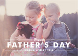Photo Father's Day White Type 7x5 Folded Card
