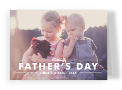 Photo Father's Day White Type 7x5 Folded Card