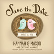 Birds in Nest Photo Save-the-date 4.75x4.75 Flat