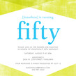 Milestone Birthday Invitation Blue 4.75x4.75 Flat