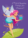 Magical Fairy Birthday Card 5x7 Folded Card