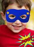 Superhero Mask Photo Birthday Card 5x7 Folded Card