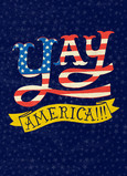 Yay America! 5x7 Folded Card