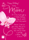 Butterfly Mom Birthday 5x7 Folded Card