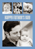Blue Multi-photo Father's Day 5x7 Folded Card