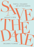 Large Type Design Save-the-date 5x7 Flat Card