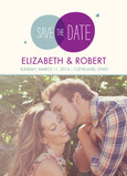 Circle Design Photo Save-the-date 5x7 Flat Card