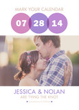 Graphic Circles Photo Save-the-date 5x7 Flat Card