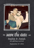 Chalkboard-style Photo Save-the-date 5x7 Flat Card