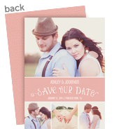 Lettering with Photos Save-the-date 5x7 Flat Card