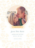 Classic Ivory Photo Save-the-date 5x7 Flat Card