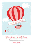 Hot Air Balloon Save-the-date 5x7 Flat Card