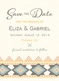 Southwest Design Save-the-date 5x7 Flat Card
