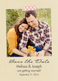 Washi Tape Photo Save-the-date 5x7 Flat Card