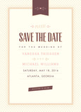 Vintage Ribbon Save-the-date 5x7 Flat Card