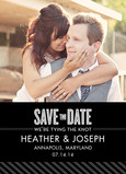 Classy Graphic Photo Save-the-date 5x7 Flat Card