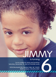 Photo Overlay Birthday Invite Boy 5x7 Flat Card