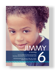 Photo Overlay Birthday Invite Boy 5x7 Flat Card