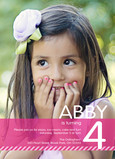 Photo Overlay Birthday Invite Girl 5x7 Flat Card