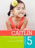 Color Block Photo Invite Girl 5x7 Flat Card