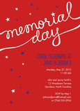 Script and Stars Memorial Day Invite 5x7 Flat Card