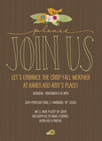 Wood Grain and Lettering Party Invite 5x7 Flat Card