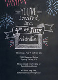 Chalkboard Design 4th of July Invite 5x7 Flat Card