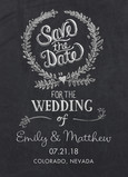 Chalkboard Design Save-the-date 5x7 Flat Card