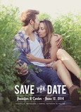 Vintage Look Photo Save-the-date 5x7 Flat Card
