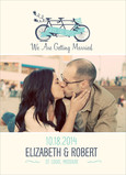 Tandem Bike Photo Save-the-date 5x7 Flat Card