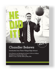 He Did It Photo Grad Invitation 5x7 Flat Card