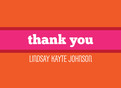 Bold Color Bands Thank You 5.25x3.75 Folded Card