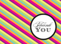 Colorful Stripes Thank You 5.25x3.75 Folded Card