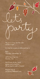 Autumn Leaves Fall Party Invitation 4x8 Flat Card