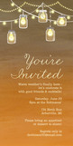 Jar Lantern Design Party Invite 4x8 Flat Card