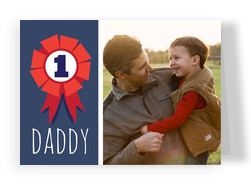 Daddy Ribbon Photo Card 7x5 Folded Card