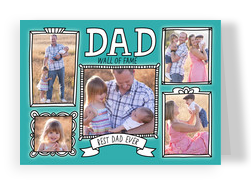 Dad Wall of Fame Frames 7x5 Folded Card