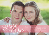 Photo Save-the-date with Pink Overlay 7x5 Flat Card
