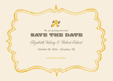 Letterpress Style Save-the-date 7x5 Flat Card