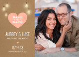Heart Light Photo Save-the-date 7x5 Flat Card