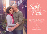 Script & Photo Save-the-date 7x5 Flat Card
