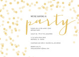 Script & Shimmer Party Invitation 7x5 Flat Card